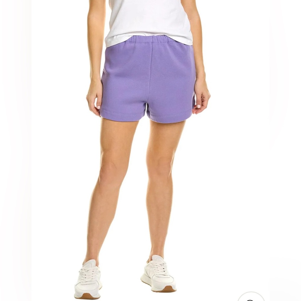 DONNI. ECO FLEECE ROLL SHORT in Purple